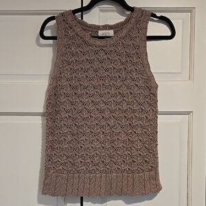 LOFT Sleeveless Knit Tank Top - Dusty Taupe